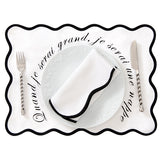 Le pack de sets de table blanc qui fait rire ET plaisir !