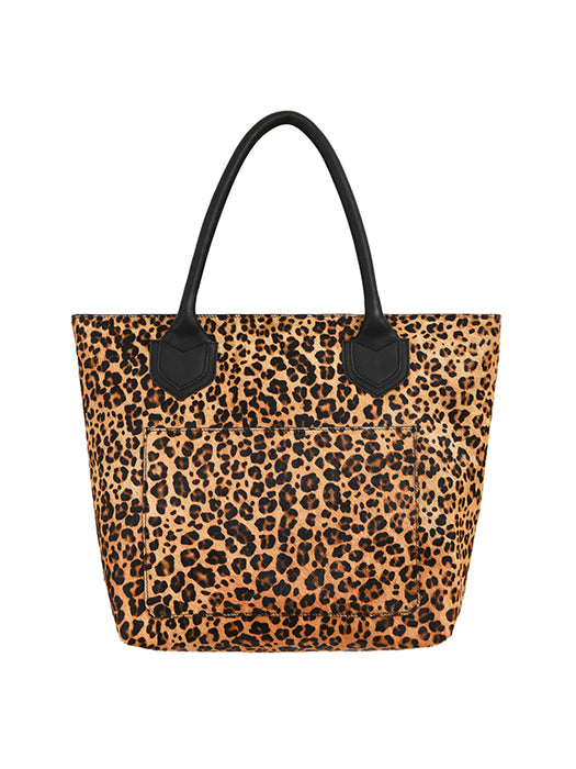LE CABAS SYLVETTE EN CUIR LEOPARD