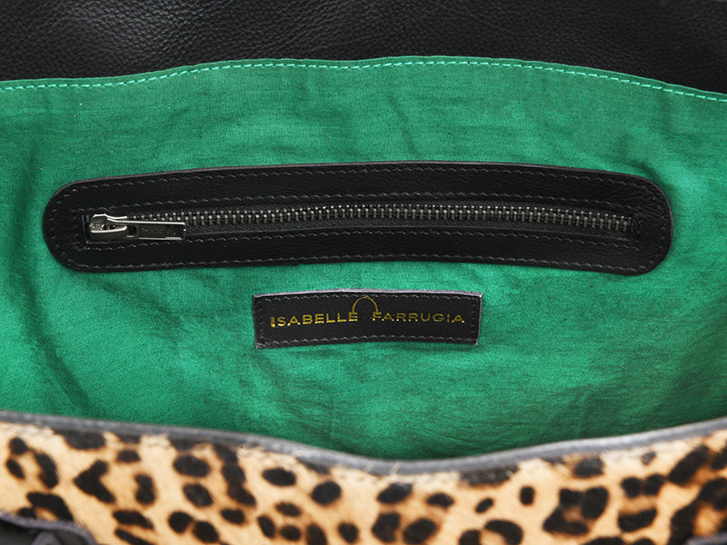 LE CABAS SYLVETTE EN CUIR LEOPARD