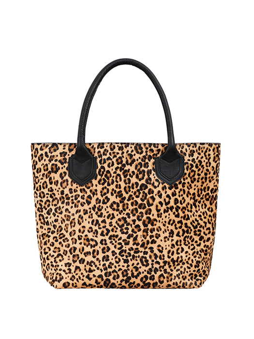 LE CABAS SYLVETTE EN CUIR LEOPARD