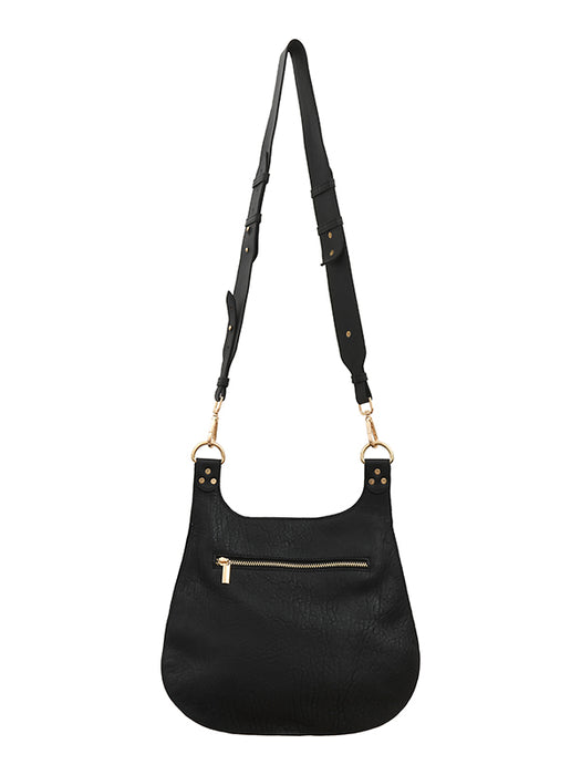 LA BESACE REJANE EN CUIR BUBBLE NOIR