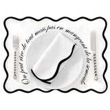 Le pack de sets de table blanc qui fait rire ET plaisir !