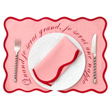 Le pack de sets de table rose qui fait rire ET plaisir !