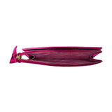 LE PORTEFEUILLE SOPHIA EN CUIR METALLISE FUSCHIA