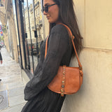 Sac Roma en cuir gold vintage