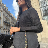 Sac Roma  en Cuir Vintage Noir
