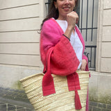 LE PANIER EN CUIR FUSCHIA