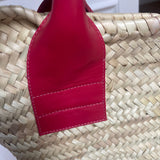 LE PANIER EN CUIR FUSCHIA