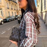 Sac Nathalie en agneau plongé chocolat