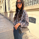 Sac Nathalie en agneau plongé chocolat