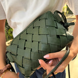 Sac Nathalie en agneau plongé vert