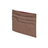Porte-Cartes Dom Taupe Rouge