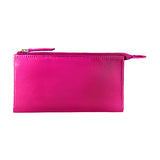 LE PORTEFEUILLE SOPHIA EN CUIR METALLISE FUSCHIA