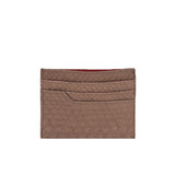 Porte-Cartes Dom Taupe Rouge