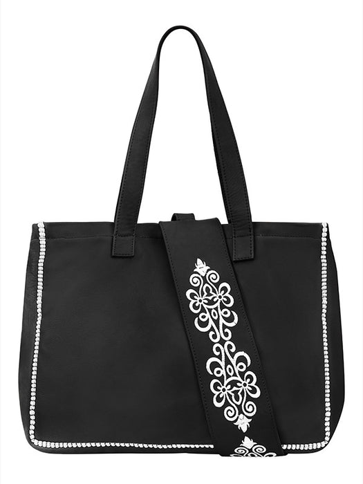Le Cabas Jean-Claude en cuir noir