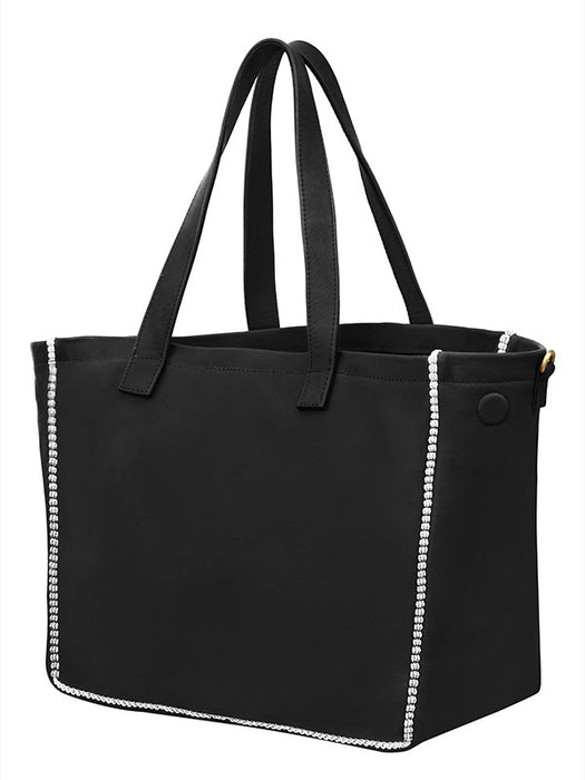 Le Cabas Jean-Claude en cuir noir