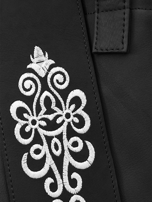 Le Cabas Jean-Claude en cuir noir