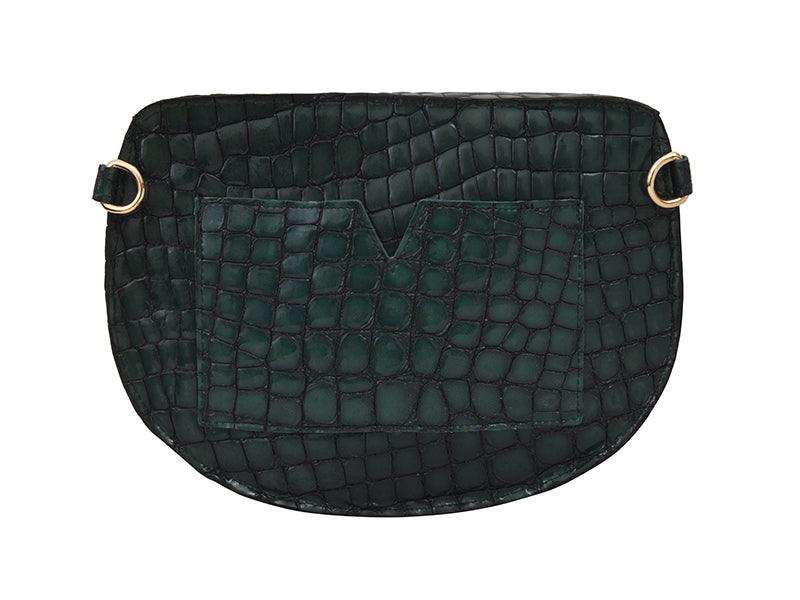 LA BANANE TCHIKITA EN CUIR CROCO VERT