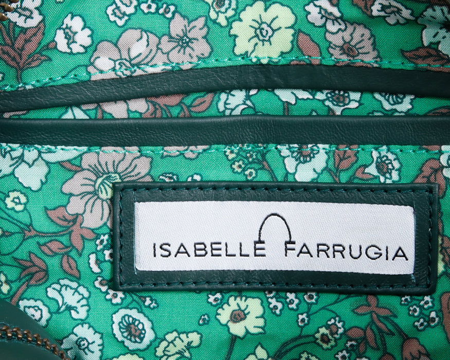 LA POCHETTE ARIELLE TRESSEE A LA MAIN KAKI ET BORDEAUX