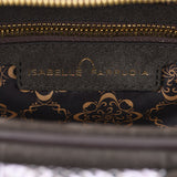 Le Sac Léa en daim chocolat et en serpent d'eau lilas