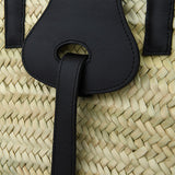 Le panier en cuir noir